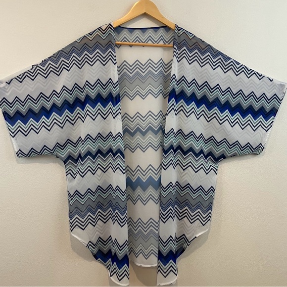 Source Unknown Other - Chevron Print Kimono